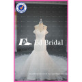 ED Bridal Elegant Off Shoulder Sexy Sheer Back Beaded Tulle Mermaid Wedding Dress With Long Train